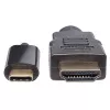 Manhattan USB-C na HDMI kábel, 4K@30Hz, 2 m, čierny, konektor samec na konektor samec, trojročná záruka