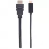 Manhattan USB-C na HDMI kábel, 4K@30Hz, 2 m, čierny, konektor samec na konektor samec, trojročná záruka