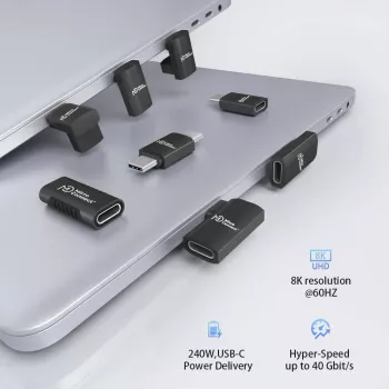 USB-C kábel MicroConnect Premium USB4 3x2 USB-C, vysokorýchlostné dátové a napájacie pripojenie kompatibilné s USB4