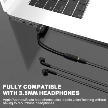 Equip 147945 audio kábel 0,15 m 3,5 mm USB Type-A čierny