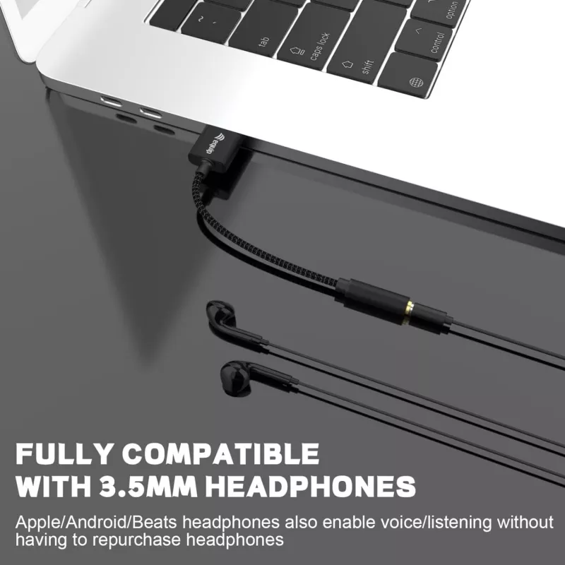Equip 147945 audio kábel 0,15 m 3,5 mm USB Type-A čierny