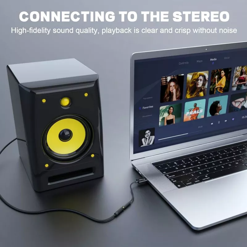Equip 147945 audio kábel 0,15 m 3,5 mm USB Type-A čierny