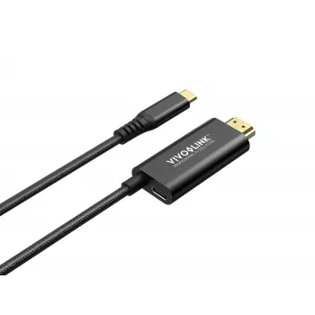 VivoLink kábel USB-C na HDMI s napájaním 100 W, model PROUSBCHDMIMM2-CHARGE