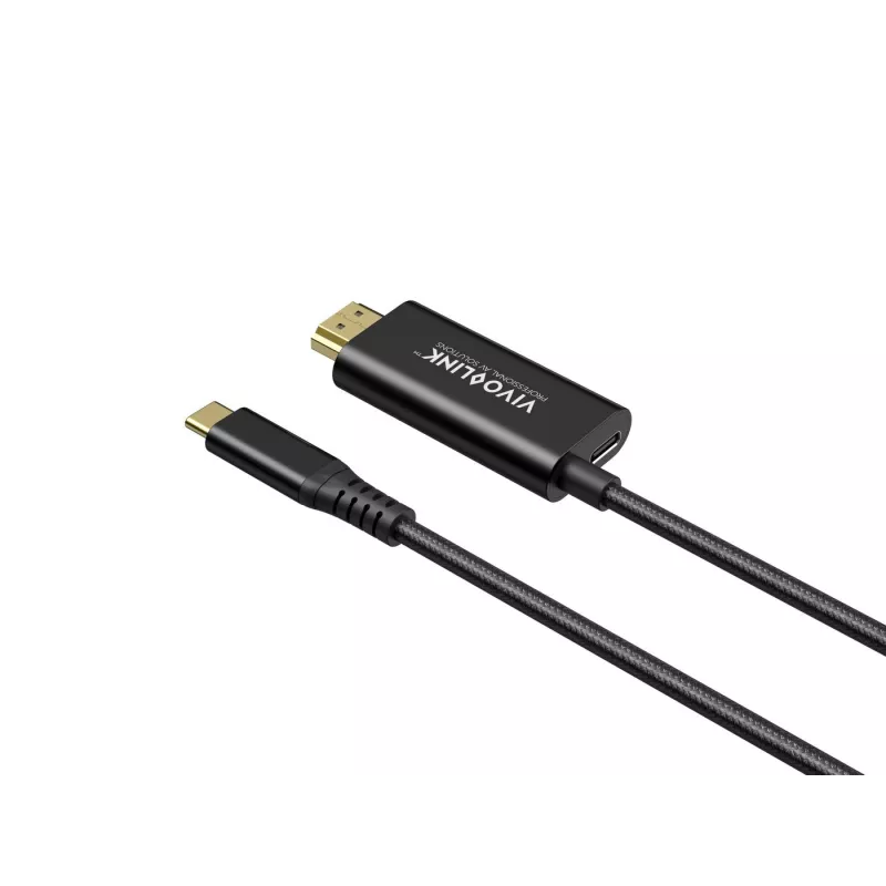 VivoLink kábel USB-C na HDMI s napájaním 100 W, model PROUSBCHDMIMM2-CHARGE