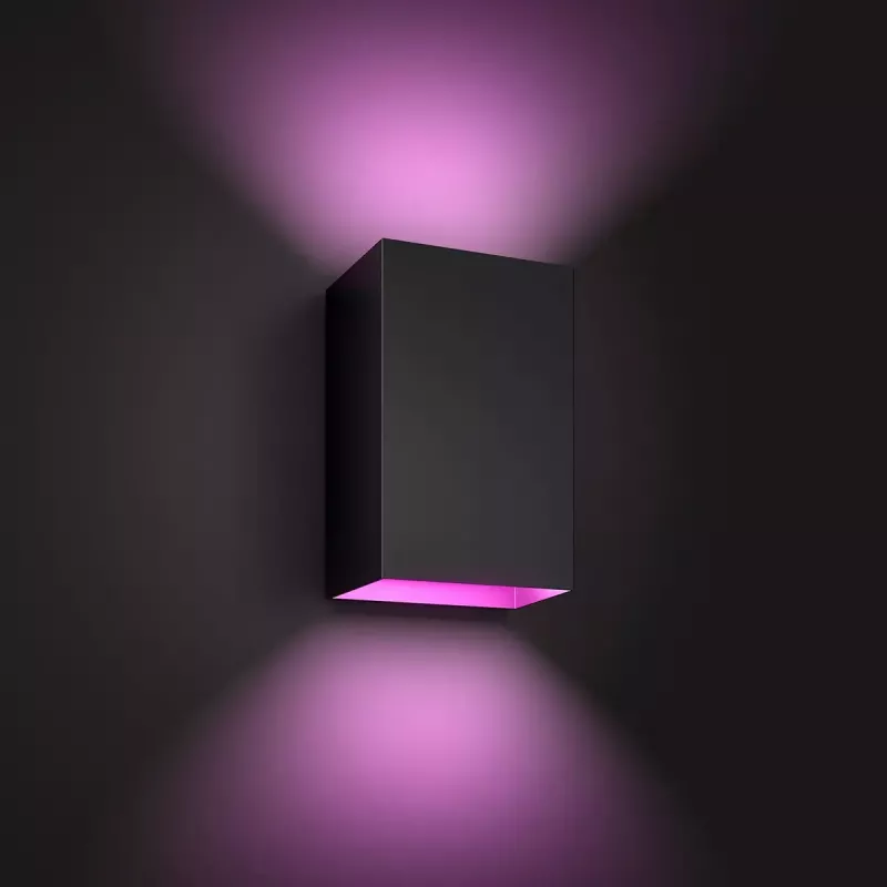 Vonkajšie nástenné svietidlo Philips Hue White and Colour Ambience Resonate LED čierna
