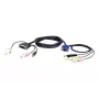 ATEN VGA USB na DVI 3m KVM kábel čierna, modrá, zelená, ružová