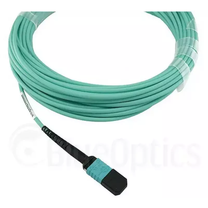 Optický kábel BlueOptics 9380014-10M MPO na 4x LC, 10 m, OM3, aqua