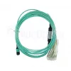 Optický kábel BlueOptics 9380014-10M MPO na 4x LC, 10 m, OM3, aqua