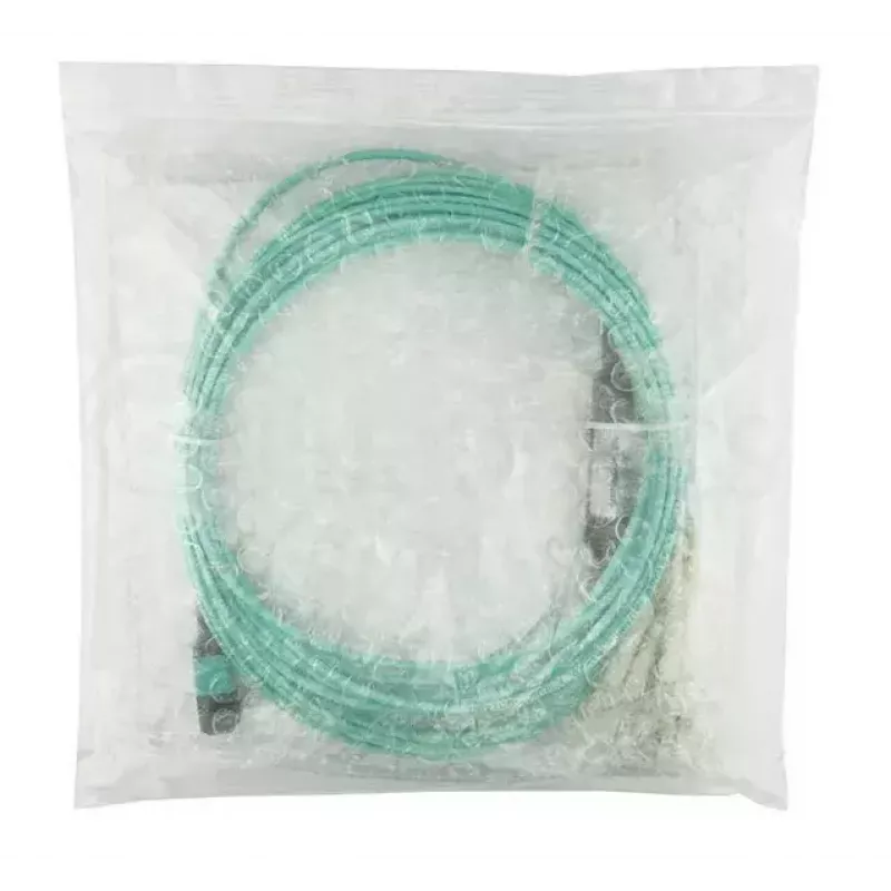 Optický kábel BlueOptics 9380014-10M MPO na 4x LC, 10 m, OM3, aqua