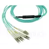 Optický kábel BlueOptics 9380014-10M MPO na 4x LC, 10 m, OM3, aqua