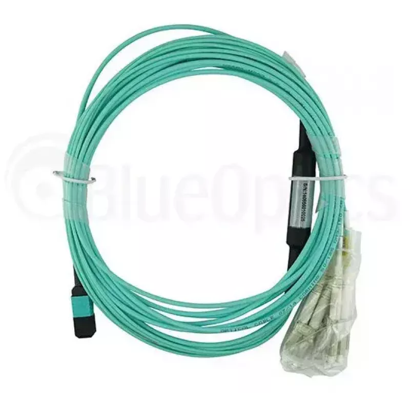 Optický kábel BlueOptics MTP-4LC-M10M 10 m OM3 MTP na 4×LC plný duplex