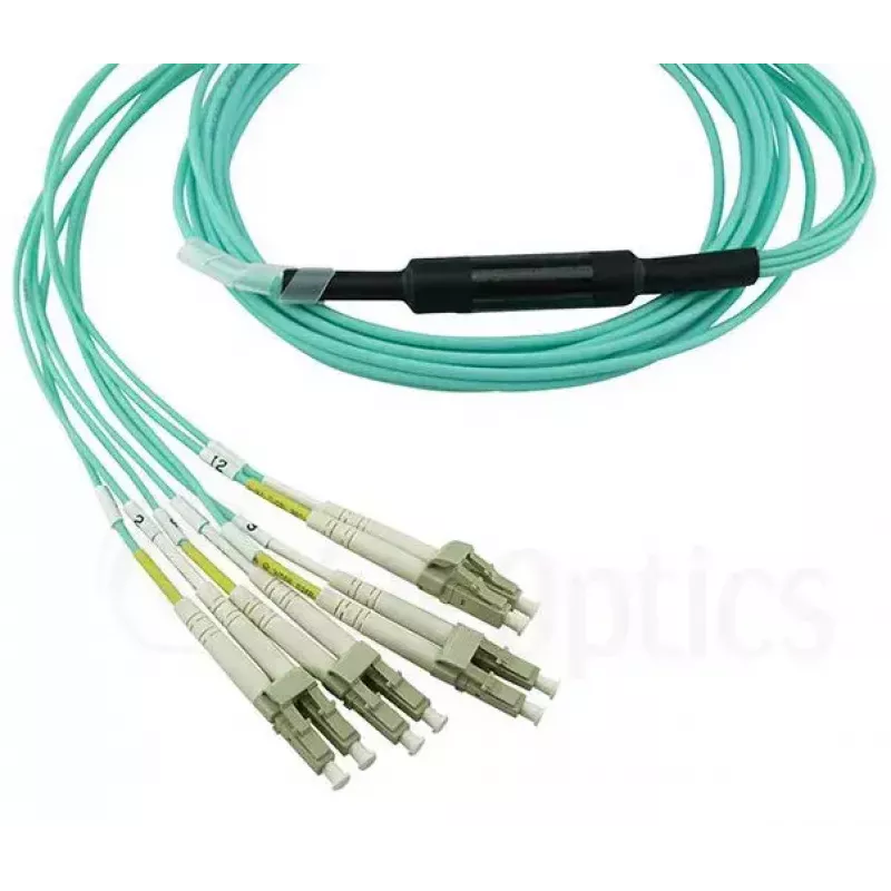 Optický kábel BlueOptics MTP-4LC-M10M 10 m OM3 MTP na 4×LC plný duplex
