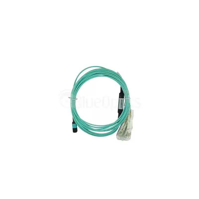 Vláknový kábel BlueOptics SFP5141EU10MKB 10 m OM3 MPO na 4×LC Aqua
