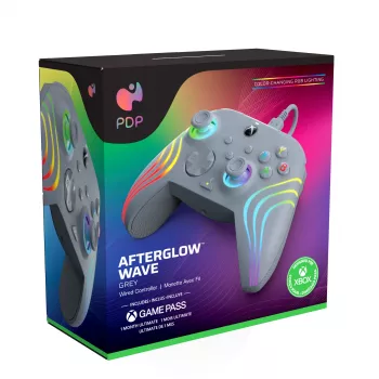 PDP Afterglow Wave sivý USB gamepad analógový / digitálny PC, Xbox One, Xbox Series S, Xbox Series X