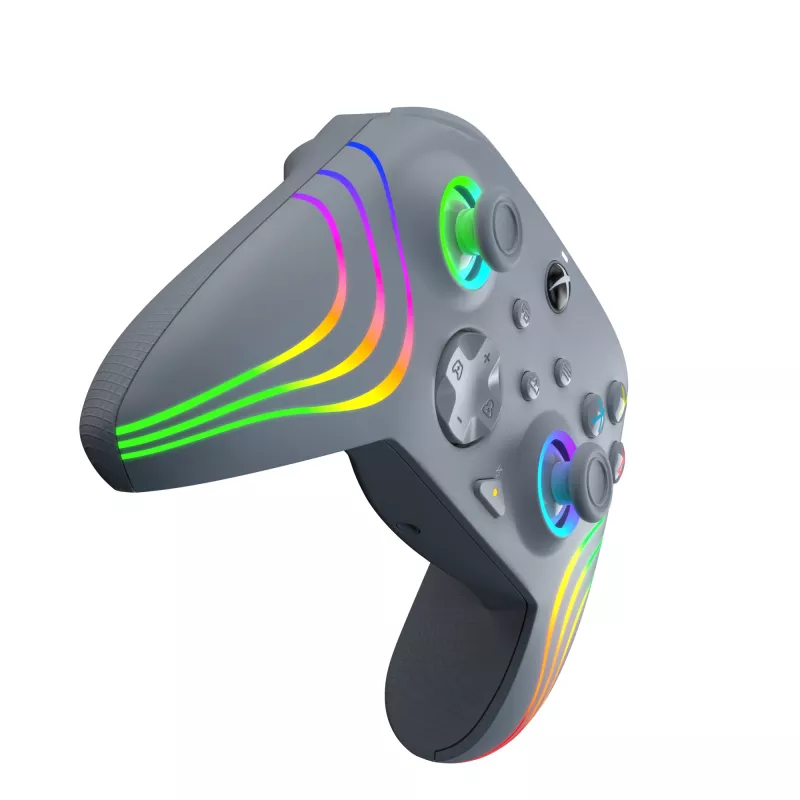 PDP Afterglow Wave sivý USB gamepad analógový / digitálny PC, Xbox One, Xbox Series S, Xbox Series X