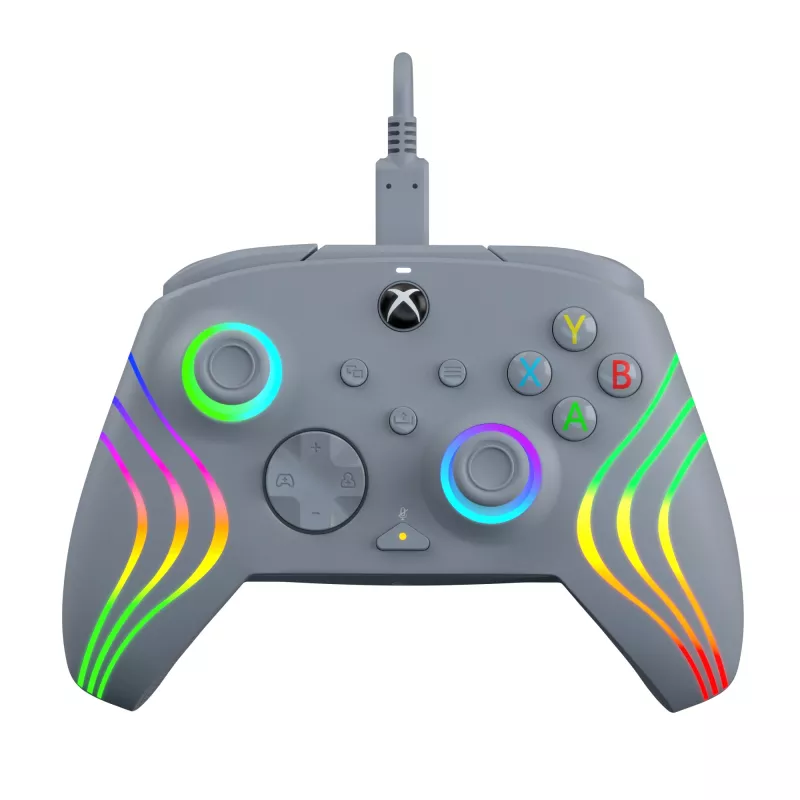 PDP Afterglow Wave sivý USB gamepad analógový / digitálny PC, Xbox One, Xbox Series S, Xbox Series X
