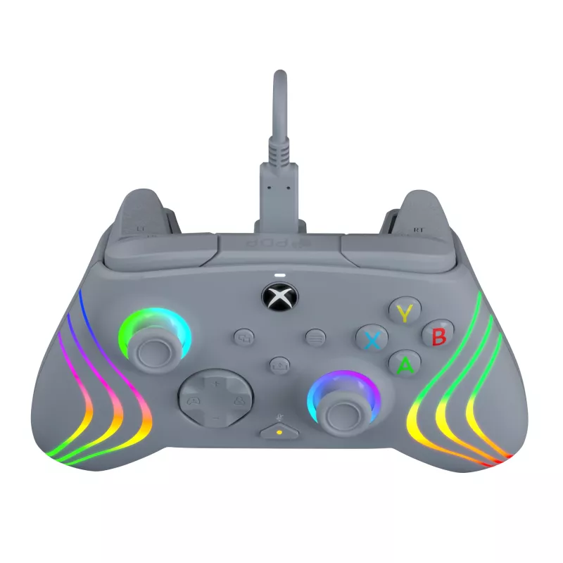 PDP Afterglow Wave sivý USB gamepad analógový / digitálny PC, Xbox One, Xbox Series S, Xbox Series X