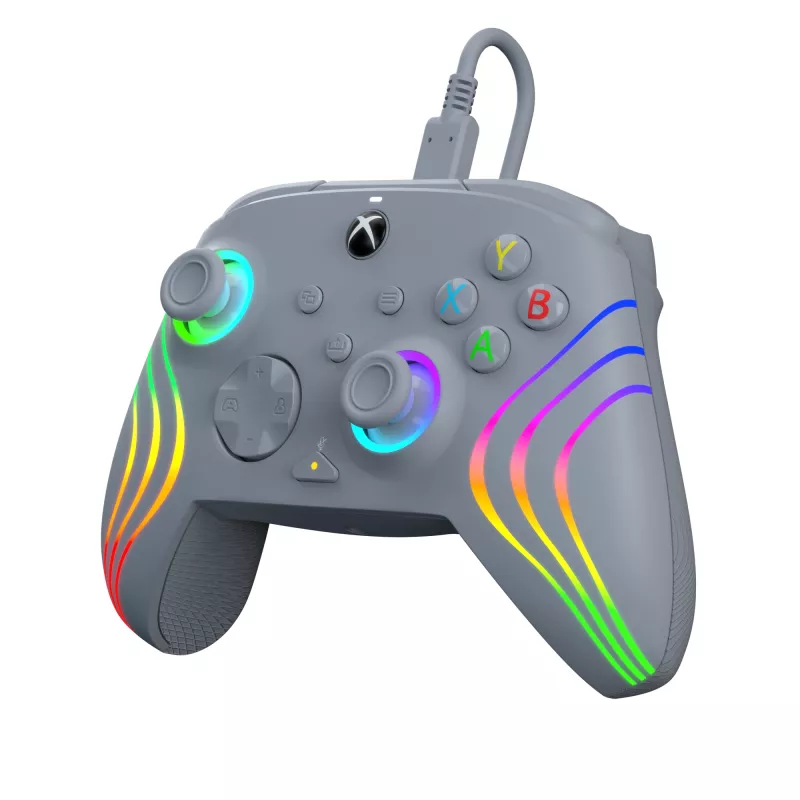 PDP Afterglow Wave sivý USB gamepad analógový / digitálny PC, Xbox One, Xbox Series S, Xbox Series X