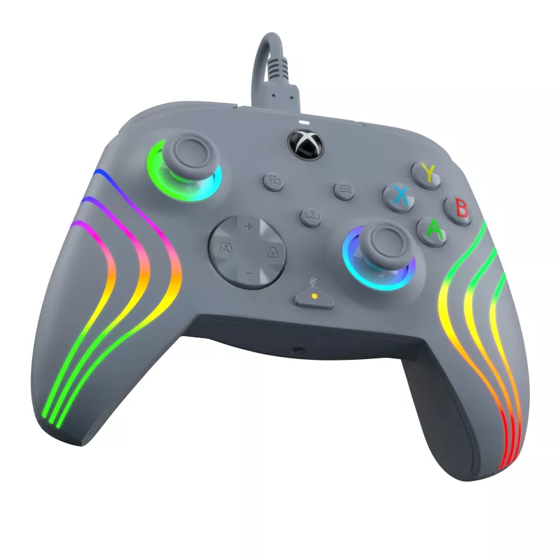 PDP Afterglow Wave sivý USB gamepad analógový / digitálny PC, Xbox One, Xbox Series S, Xbox Series X