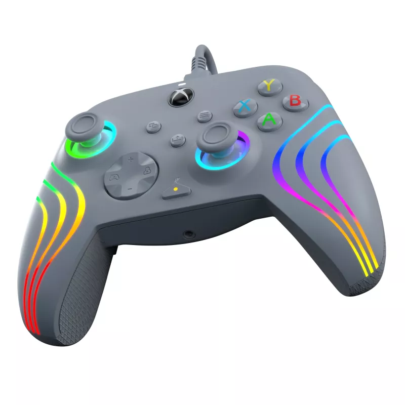 PDP Afterglow Wave sivý USB gamepad analógový / digitálny PC, Xbox One, Xbox Series S, Xbox Series X