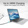 ACT USB4 20Gbps 240W USB Type-C kábel, 2 metre, 2 m, USB C, USB C, USB4 Gen 2x2, 20 Gbit/s, čierny