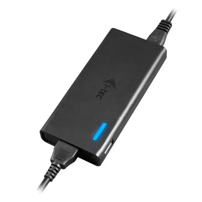 i-tec Kovový USB-C Nano Dock HDMI/VGA s LAN + univerzálna nabíjačka 77 W