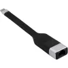 Techly ICOC USBC-RJ45 sieťový kábel čierny 0,144 m