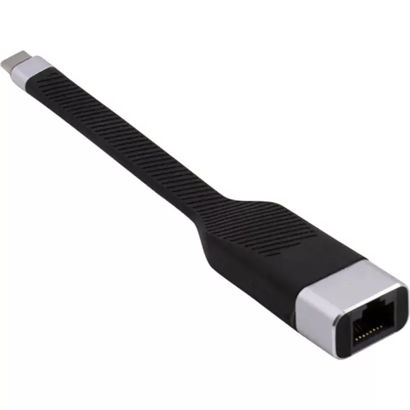 Techly ICOC USBC-RJ45 sieťový kábel čierny 0,144 m