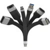 Techly ICOC USBC-RJ45 sieťový kábel čierny 0,144 m