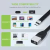 Techly ICOC USBC-RJ45 sieťový kábel čierny 0,144 m