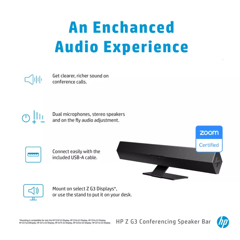 Z G3 soundbar konferenčný systém, čierny