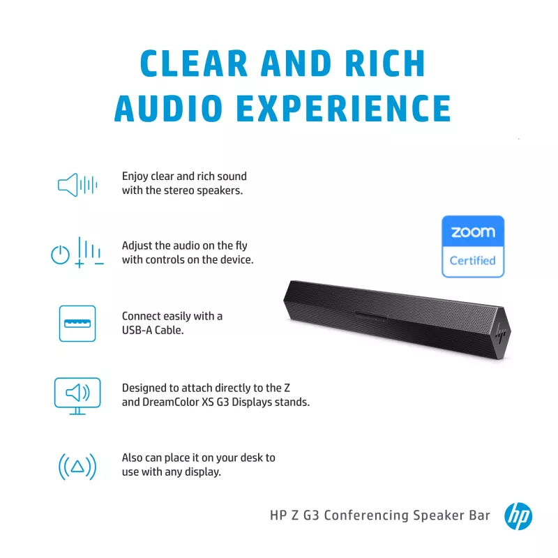 Z G3 soundbar konferenčný systém, čierny