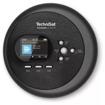 Prenosný CD prehrávač TechniSat DIGITRADIO CD 2GO BT čierny MP3 DAB+ FM