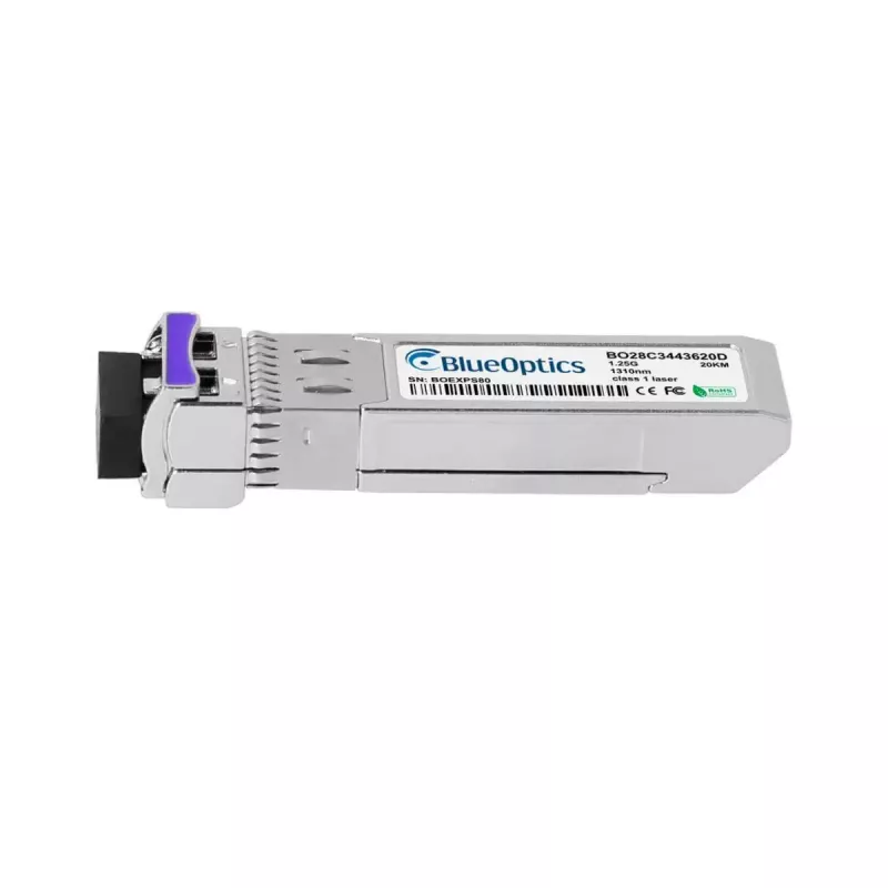 BlueOptics CSFP-BX1490-20-D-BO vláknový cSFP transceiver, 1250 Mbit/s, kovové puzdro, strieborná