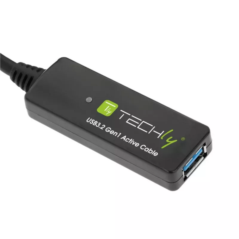 Techly ICUR30200G USB kábel USB 3.2 Gen 1 (3.1 Gen 1) 20 m USB A čierny