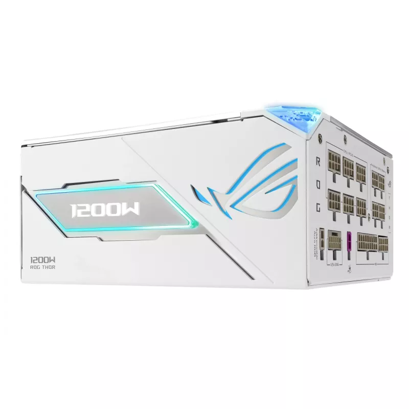 Napájací zdroj ASUS ROG THOR-1200P3-WHITE-GAMING 1200 W ATX 20+4-Pin, 80 PLUS Platinum, biely