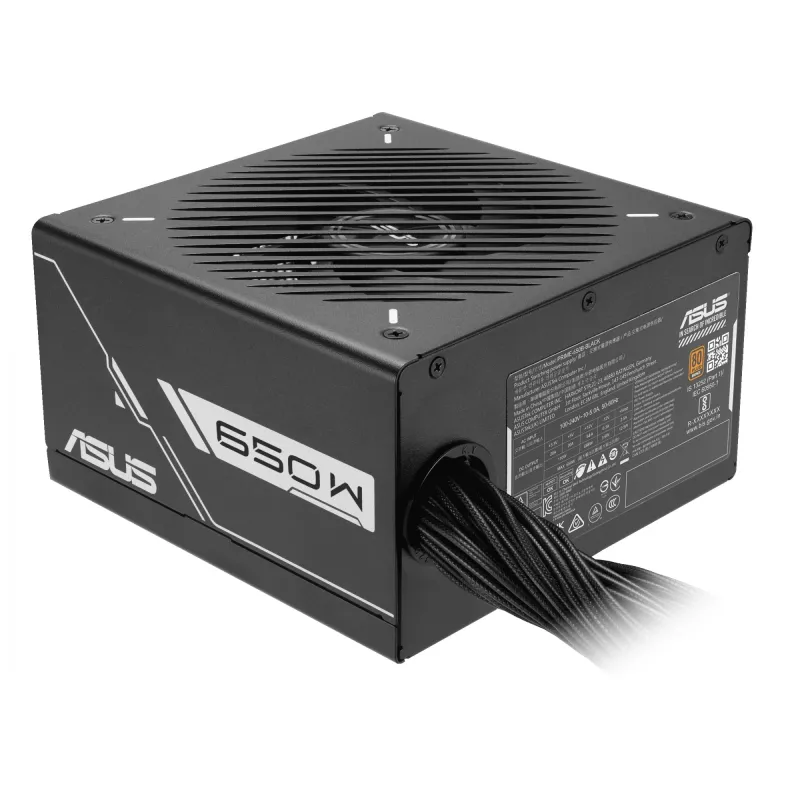 Napájací zdroj ASUS Prime 650W ATX 20+4-Pin, 80 PLUS Bronze, čierny, 13,5 cm ventilátor