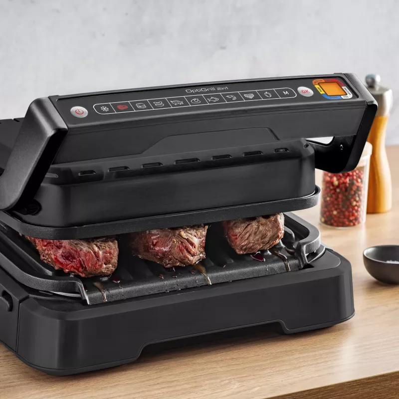 Kontaktný gril Tefal OptiGrill 2in1 GC7728 2100W čierny