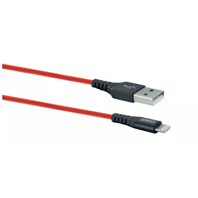 Mobilný telefón USB-A na Lightning kábel SCHWAIGER LPRO410 501, USB 2.0, 1,2 m, červený