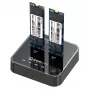 CoreParts MS-CLONER-NVME dokovacia stanica pre pamäťové úložisko USB 3.2 Gen 2 (3.1 Gen 2) Type-C čierna