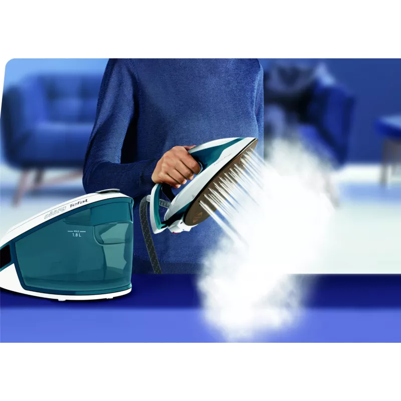 Tefal Express Power SV8111 1,8 l Durilium AirGlide Autoclean žehliaca plocha modrá, biela