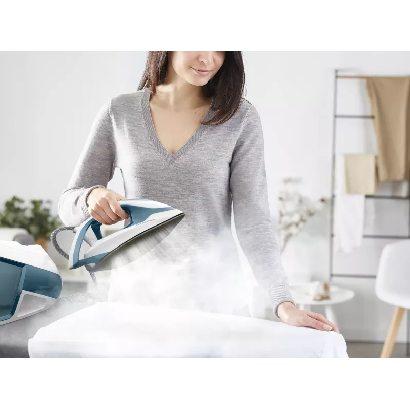 Tefal Express Power SV8111 1,8 l Durilium AirGlide Autoclean žehliaca plocha modrá, biela