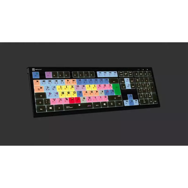 Logickeyboard Avid Media Composer ASTRA 2 klávesnica s podsvietením PC nemecká (LKB-MCOM4-A2PC-DE)