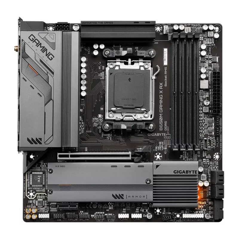 Základná doska GIGABYTE B650M GAMING X AX — AMD B650, Socket AM5, Micro ATX, DDR5, 4 DIMM, 2x M.2, Wi‑Fi 6E, 2.5GbE
