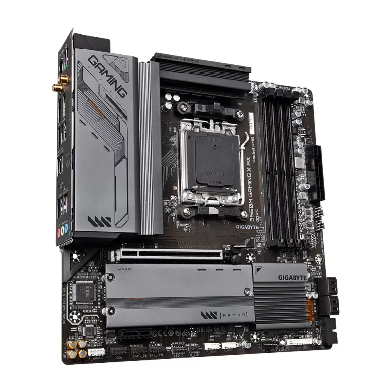 Základná doska GIGABYTE B650M GAMING X AX — AMD B650, Socket AM5, Micro ATX, DDR5, 4 DIMM, 2x M.2, Wi‑Fi 6E, 2.5GbE