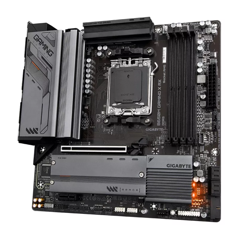 Základná doska GIGABYTE B650M GAMING X AX — AMD B650, Socket AM5, Micro ATX, DDR5, 4 DIMM, 2x M.2, Wi‑Fi 6E, 2.5GbE