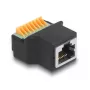 DeLOCK adaptér RJ45 konektor samica na svorkovnicu čierny zelený 1 ks