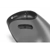 BakkerElkhuizen FastForward Pro myš, pre pravákov, vertikálny dizajn, optická, RF Wireless + Bluetooth + USB Type-C, 5000 DPI, čierna, sivá