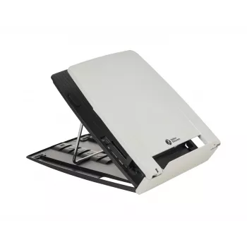 BakkerElkhuizen Ergo-Q 330 Circular, stojan na notebook, čierna, sivá, akrylonitril-butadién-styrén (ABS), plast, oceľ, 33,8 cm (13,3