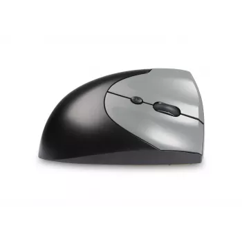 BakkerElkhuizen Handshake myš pravá, pre pravákov, vertikálny dizajn, optická, RF Wireless + Bluetooth + USB Type-C, 6400 DPI, čierna, sivá